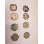 A group of decimal and pre-decimal crown coins to include 1 x 1891, 1 x 1897, 1 x 1902, 1 x 1937,