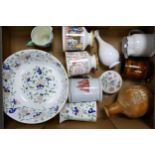 A mixed collection of items to include large Coalport Pageant patterned bowl & jug, Carlton ware