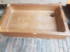 Reclaimed Salt Glazed Stoneware Sink, length 74 x 45cm