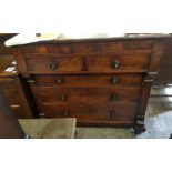 Victorian Mahogany Chest of 2 Over 3 Drawers, Plus Two Secret Drawers to the top. Width 128cm