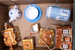 A mixed collection of items to include Kensignton Price Cottage Ware, Commeorative Tea forOne