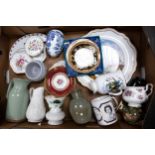 A mixed collection of items to include Wedgwood dishes, Spode Hunting Theme plate, Commemorative