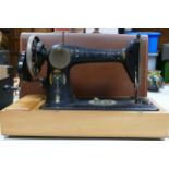Cased Hand Crank Vintage Singer Sewing Machine