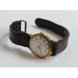 MuDu gentleman's doublematic 1960s wristwatch with leather strap.