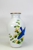 Franklin Mint Limited Edition The Bluebird of Summer Vaase, height 29cm