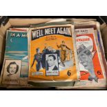 Vintage music books and sheet music etc (1 tray)