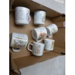 A Collection of Wedgwood Beatrix Potter and Petter Rabbit Mugs