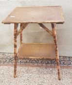 Early 20th Century Bamboo Side Table. Width 51cm Height 73cm
