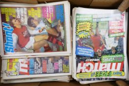 A large collection of 1980's Shoot, Match & similar Football comics & magazines