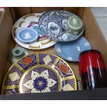 A Mixed Collection of Ceramic Items to Include Caverswall Plate in the Imari Pallete together with