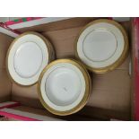 Minton Buckingham Dinnerware items to include 6 dinner plates, 8 rimmed soup bowles and 5 salad