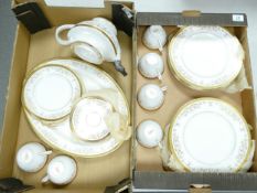 Royal Doulton Belmont tea and dinner ware to include dinner plates, cups & saucers, platter etc (2