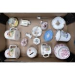 A mixed collection of items to include Royal Doulton Bunnykins twin handled mug and money box,