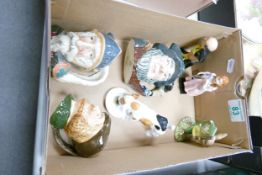 A mixed collection of items to include Royal Doulton Small Character Jugs, Dickens figures, Royal