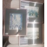 A group of three vintage LS Lowry framed prints, frame sizes 45cm x 39cm (3).