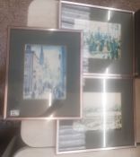 A group of three vintage LS Lowry framed prints, frame sizes 45cm x 39cm (3).
