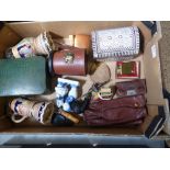 A mixed collection of items to include a pair of Dent's branded leather gloves, ladies vintage