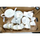 A mixed collection of items to include Royal Doulton Juliet cups (2nds), dog design coffee pot