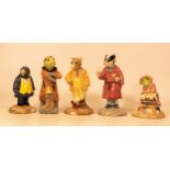 Beswick Limited Edition Wind in The Willows figures: Badger WIW 3, Fisherwoman Toad WIW 6, Ratty WIW
