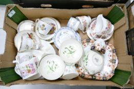 A mixed collection of items to include Copeland Soft whispers bowls, commemorative trio, Colclough