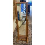 Stripped pine Cheval Bedroom Mirror