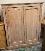 Stripped Pine 2 Drawer 2 Door side cabinet 125cm W 154cm H 52cm D