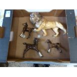 A collection of Beswick figures to include Lion (a/f) & 3 brown foals