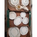 Royal Daulton dinnerware items waverly pattern to include, lidded tureens and platters, dinner