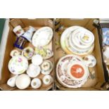 A mixed collection of items to include Wade Whimsies, Wedgwood Mirabelle , vases, jugs etc (2 trays)