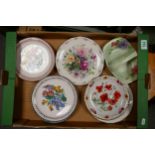 A mixed collection of items to include Keramek Austrian Hand Decorated Plates, Royal Albert Rose