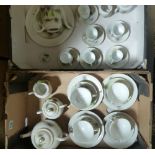 Mid Century Ritz branded tea and coffee set, with Geisha portrait to base of cups (2 trays).