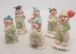 Beswick lovable clowns to include Congratulations LL6, God loves me LL3, Please LL33, I love Beswick