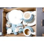 Royal Doulton Desert star tea ware to include cake plates teapots, cups, side plates etc ( 1 tray)