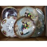 Mixed Collection of Ceramics to Include Royal Albert Old Country Roses Wall Clock, Royal Doulton