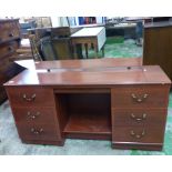 Alstons Cabinets Mahogany Bedroom Kneehole Dressing Table with tilting vanity mirror