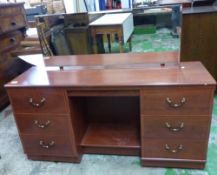 Alstons Cabinets Mahogany Bedroom Kneehole Dressing Table with tilting vanity mirror
