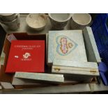 A collection of Royal Doulton and Hornsy boxed christmas & valentines day plates