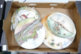 A collection of Royal Doulton Series Ware Plates , Bowl & Charger including The Jester, Shakespeare,
