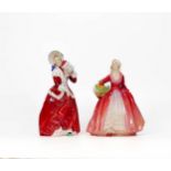 Royal Doulton lady figures Janet Hn1537 & Christmas Morn Hn1992(2)