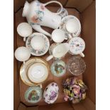 A mixed collection of ceramic items to include Wedgwood Mist Rose part coffee set, 5 cups, 6
