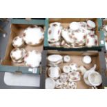 Royal Albert Old Country Rose pattern items to include dinner plates, bowls, platters, stained