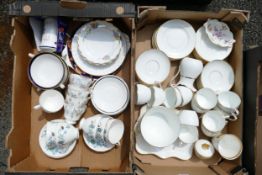 A mixed collection of items to include Gilt & Floral Decorated Tea & Dinner ware(2 trays)