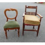 Antique Oak Armchair & similar dinning chair(2)