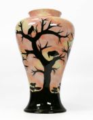 Cobridge stoneware African sunset vase. Height 26cm