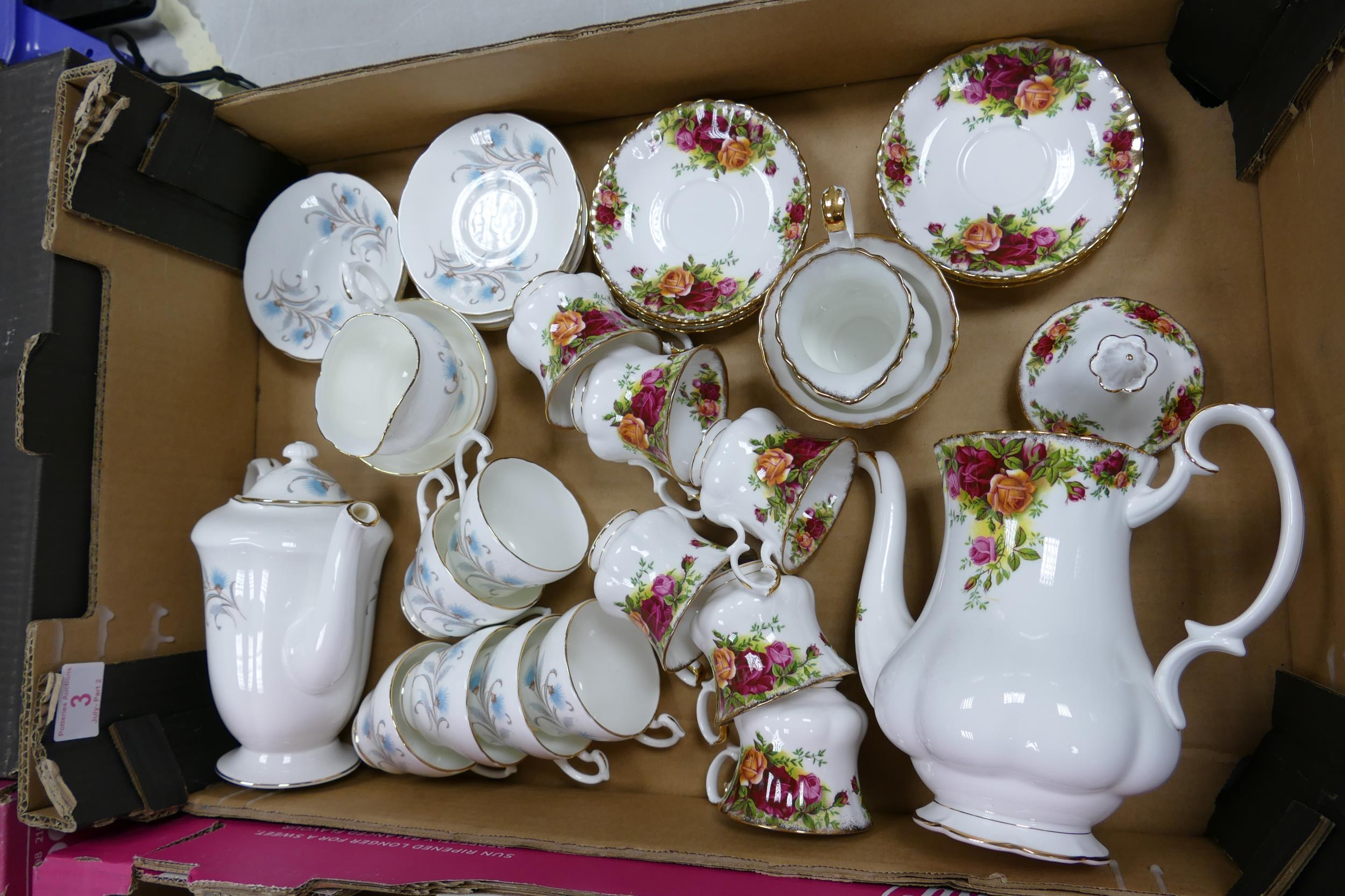 A mixed collection of items to include Royal Albert Old Country Rose Patterned part Coffee Set &