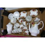A mixed collection of items to include Royal Albert Old Country Rose Patterned part Coffee Set &