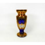 Vintage Bohemian Glass vase, height 21cm