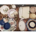 A mixed collection of ceramic items to include Royal Albert pattern sandwich tray, Royal Doulton