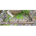 Large Brass fire fender. Length 104cm, depth 38cm