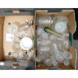 A collection of Lead Crystal & Glass ware etc (2 trays)